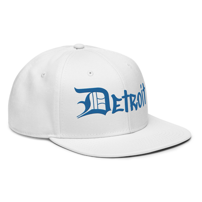 'Detroit' Flat Bill Snapback (OED Tag) | 6-Panel - Azure