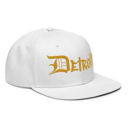 'Detroit' Flat Bill Snapback (Gold OED Tag) | 6-Panel