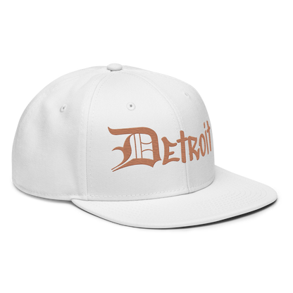 'Detroit' Flat Bill Snapback (Copper OED Tag) | 6-Panel