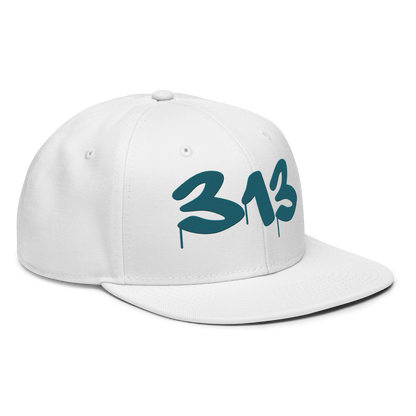 Detroit '313' Snapback (Tag Font) | 6-Panel - Palace Teal