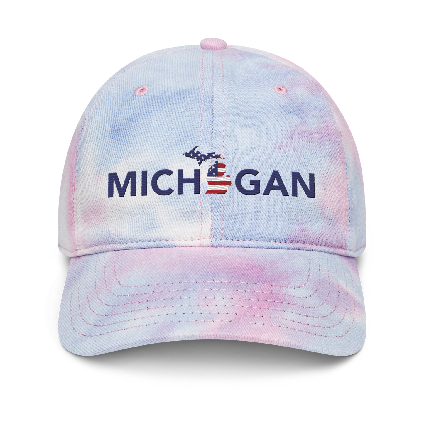 'Michigan' Tie-Dye Cap (Sans Font Patriot Edition)