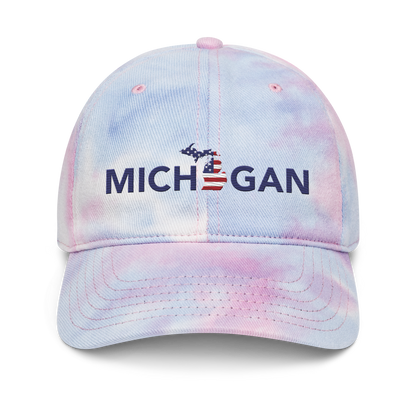 'Michigan' Tie-Dye Cap (Sans Font Patriot Edition)