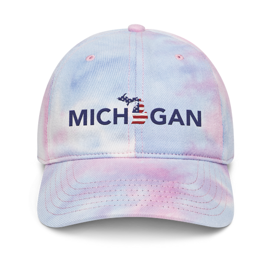 'Michigan' Tie-Dye Cap (Sans Font Patriot Edition)