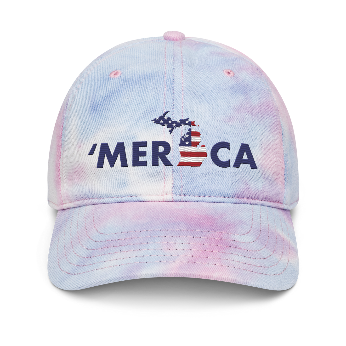 Michigan 'Merica' Tie-Dye Cap