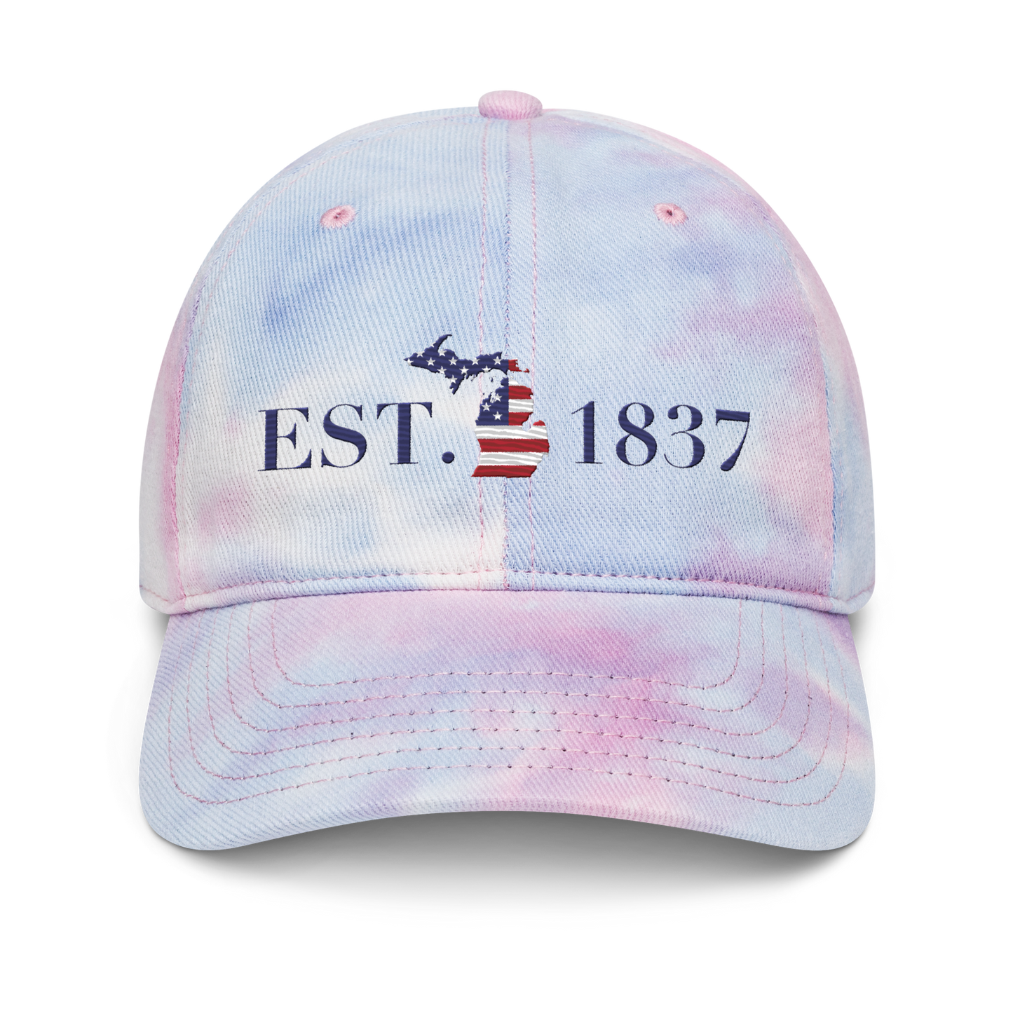 Michigan 'EST 1837' Tie-Dye Cap (Patriotic Edition)