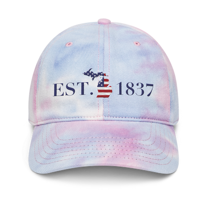 Michigan 'EST 1837' Tie-Dye Cap (Patriotic Edition)