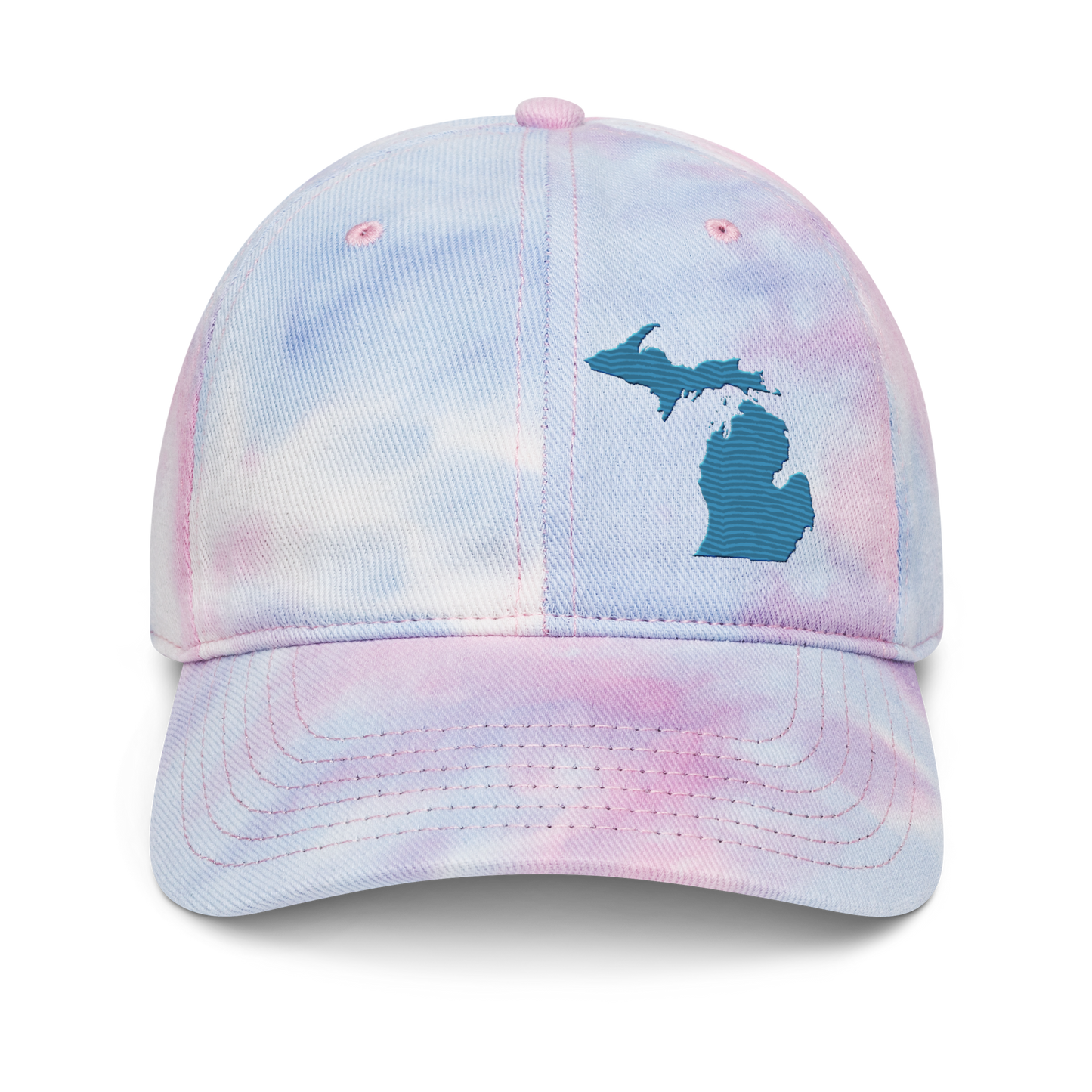 Michigan Tie-Dye Cap | Traverse Blue Outline