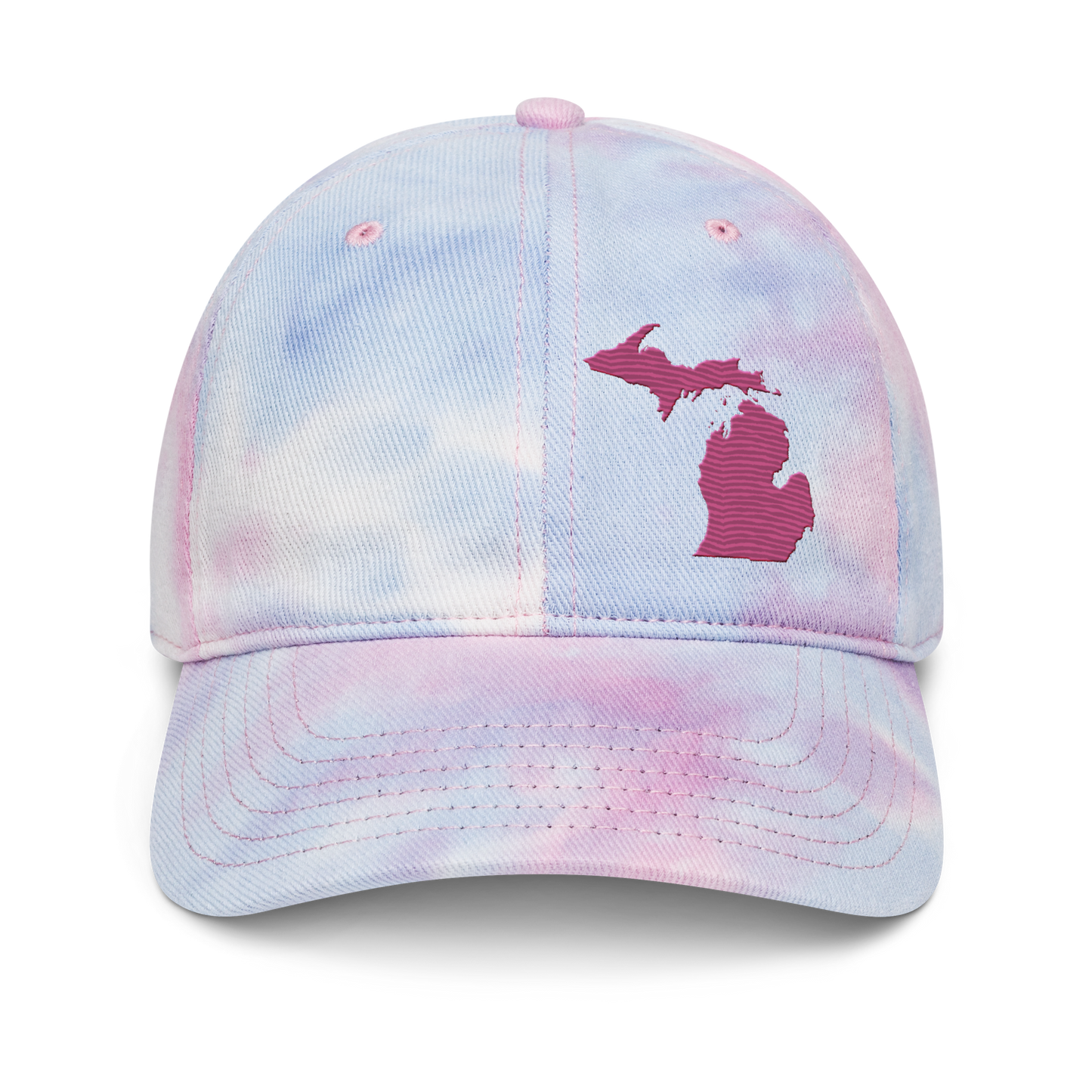 Michigan Tie-Dye Cap | Apple Blossom Pink Outline