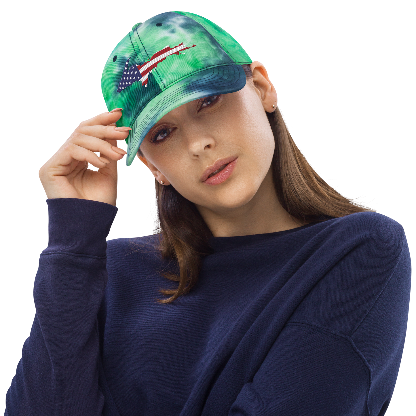 Michigan Upper Peninsula Tie-Dye Cap (Patriot Edition)