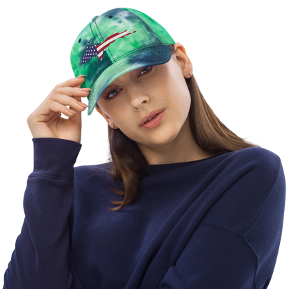 Michigan Upper Peninsula Tie-Dye Cap (Patriot Edition)