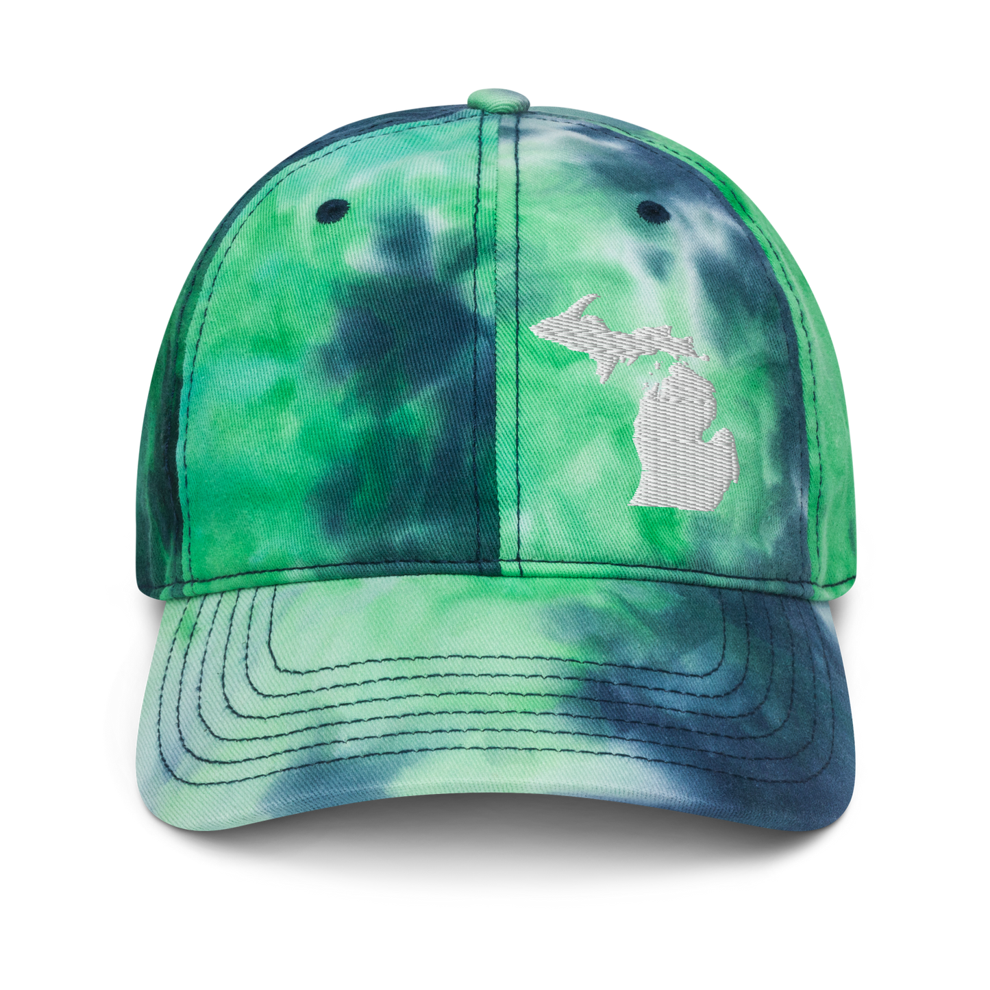 Michigan Tie-Dye Cap (White Outline)