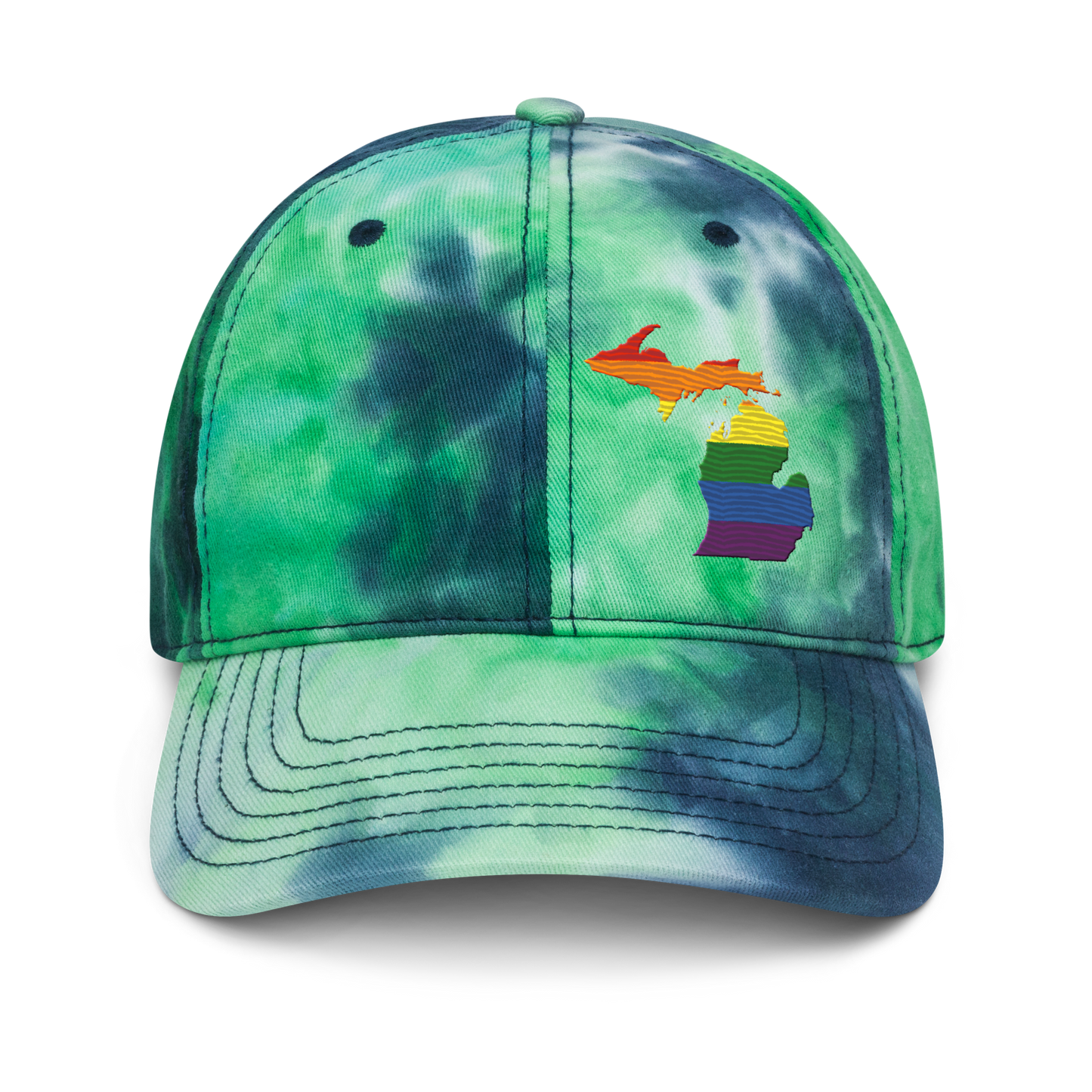 Michigan Tie-Dye Cap (Rainbow Pride Edition)