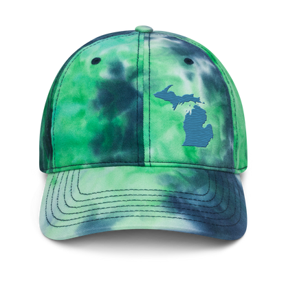 Michigan Tie-Dye Cap | Traverse Blue Outline