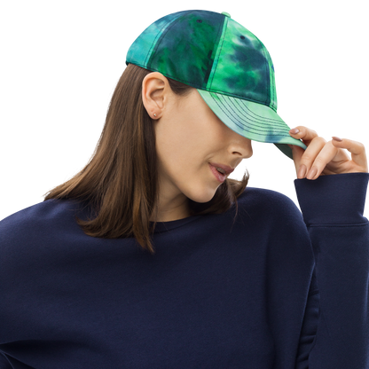 Michigan Tie-Dye Cap | Traverse Blue Outline