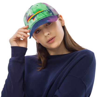 Michigan Upper Peninsula Tie-Dye Cap (Rainbow Pride Edition)