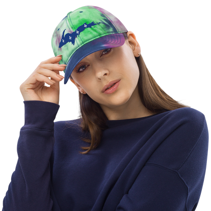 Michigan Upper Peninsula Tie-Dye Cap (French-Canadian Edition)