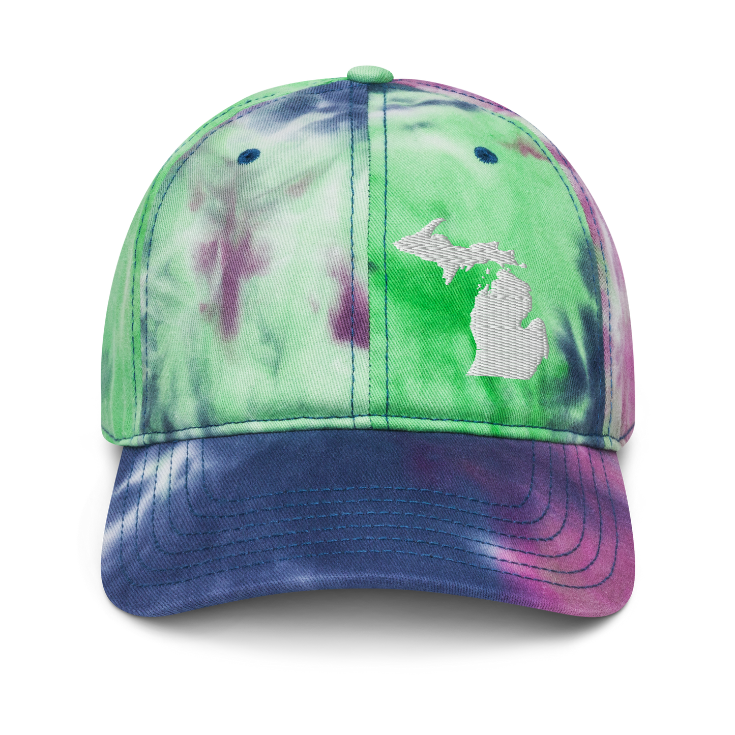 Michigan Tie-Dye Cap (White Outline)