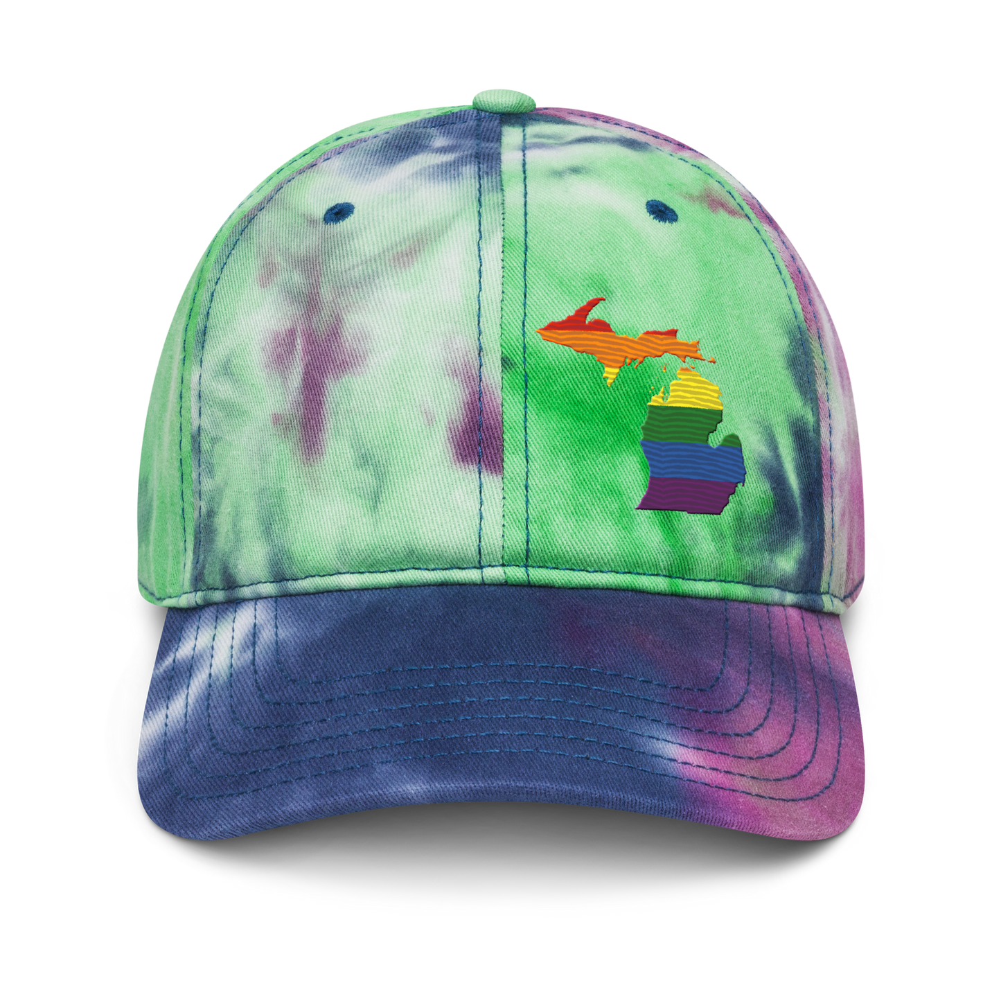 Michigan Tie-Dye Cap (Rainbow Pride Edition)