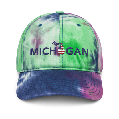 'Michigan' Tie-Dye Cap (Sans Font Patriot Edition)