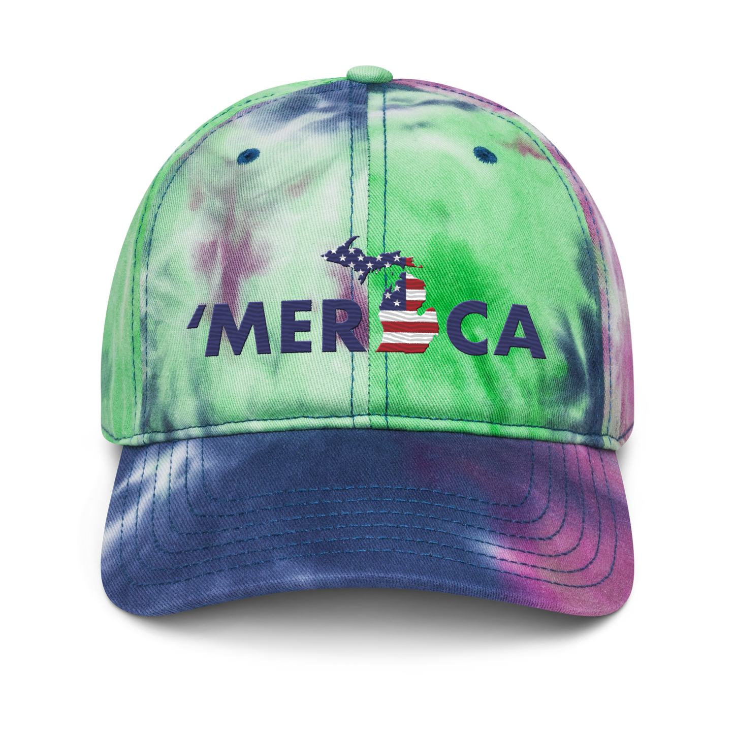 Michigan 'Merica' Tie-Dye Cap