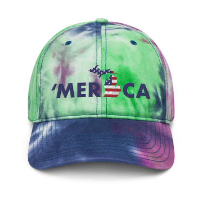 Michigan 'Merica' Tie-Dye Cap