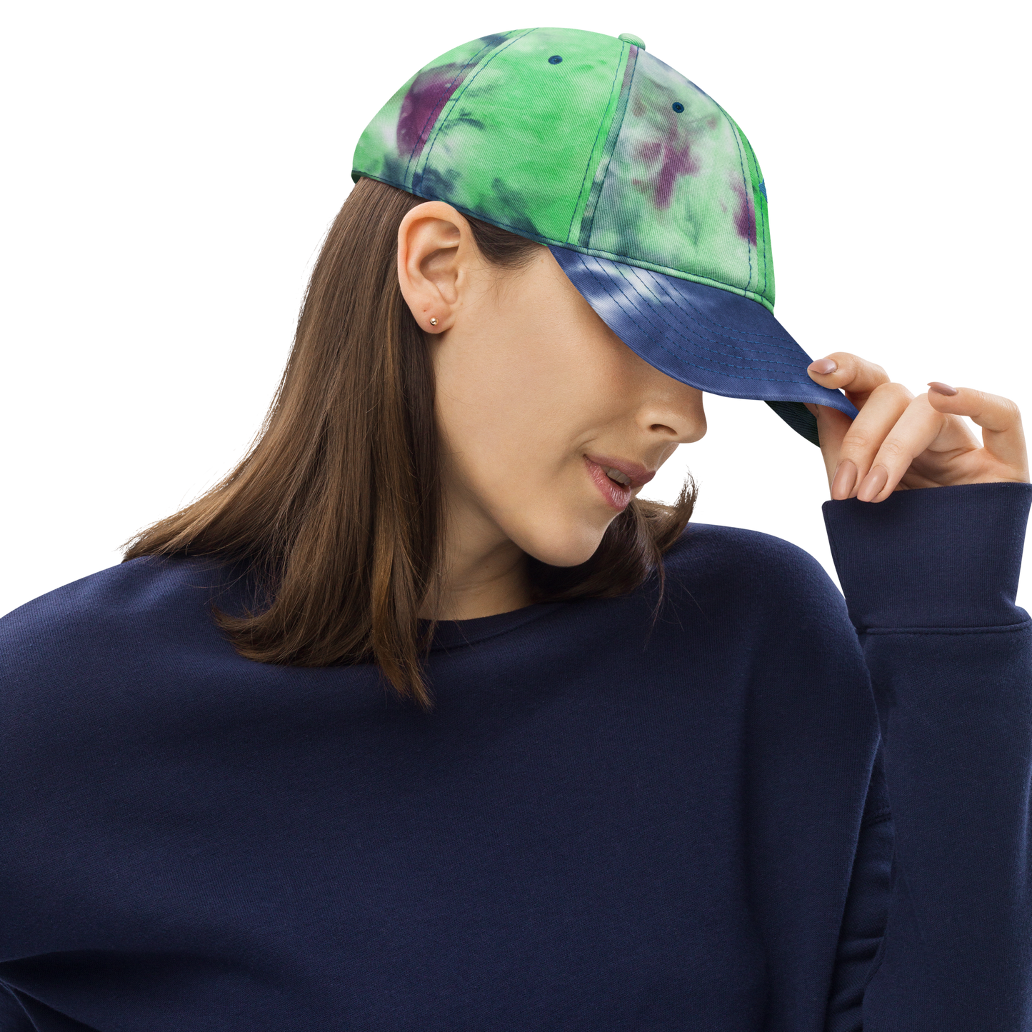 Michigan Tie-Dye Cap | Traverse Blue Outline