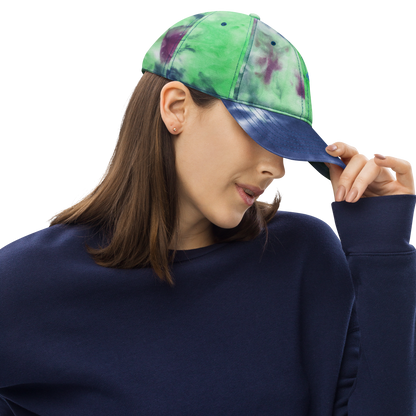 Michigan Tie-Dye Cap | Traverse Blue Outline