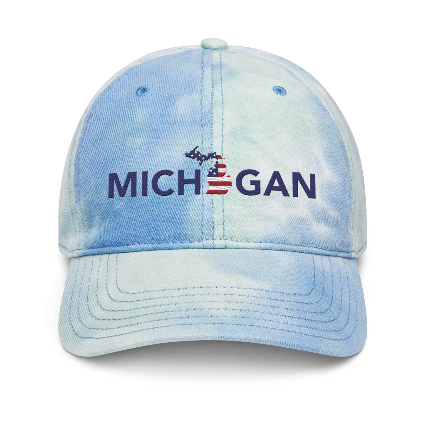 'Michigan' Tie-Dye Cap (Sans Font Patriot Edition)