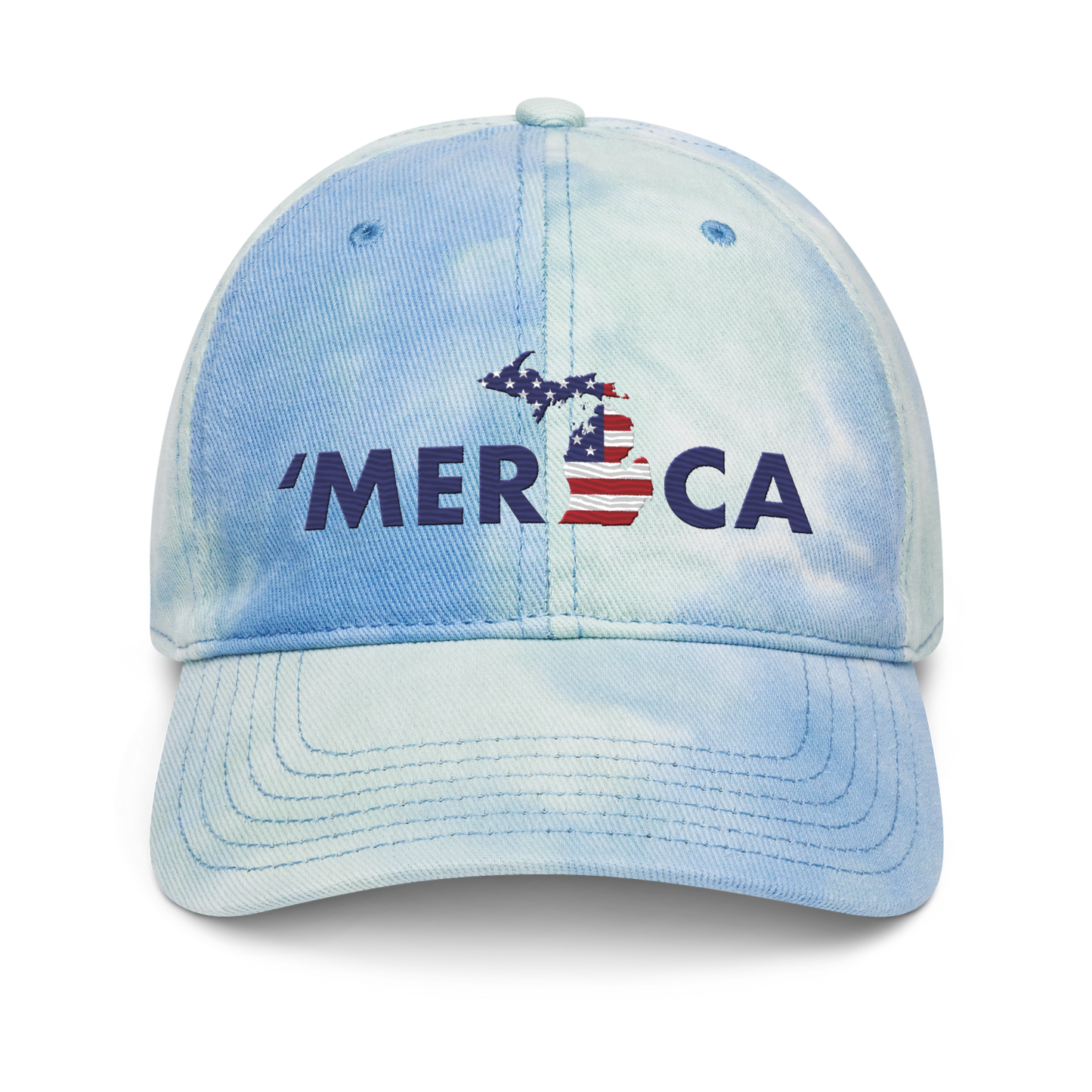 Michigan 'Merica' Tie-Dye Cap