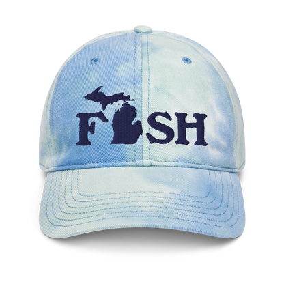 Michigan 'Fish' Tie-Dye Cap
