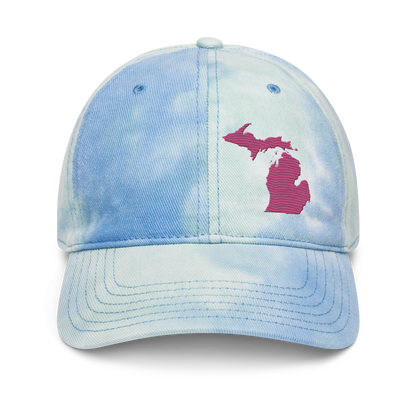 Michigan Tie-Dye Cap | Apple Blossom Pink Outline