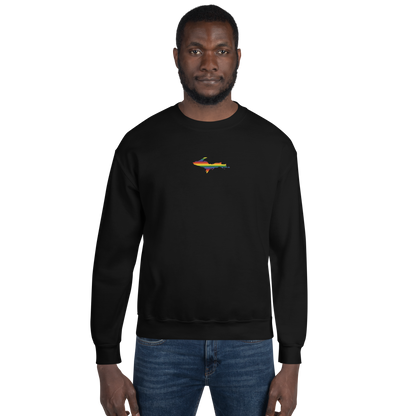 Michigan Upper Peninsula Sweatshirt (w/ Embroidered UP Pride Flag Outline) | Unisex Standard