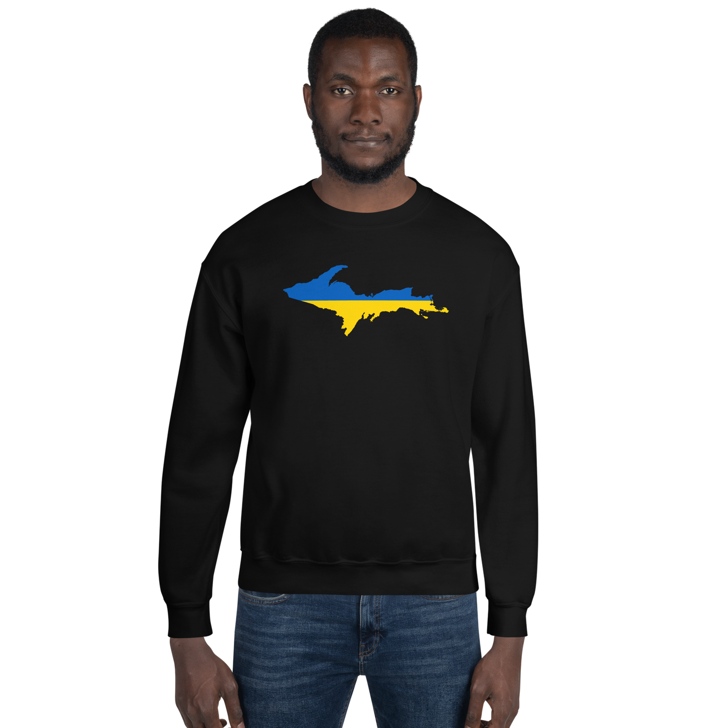 Michigan Upper Peninsula Sweatshirt (w/ UP Ukraine Outline) | Unisex Standard