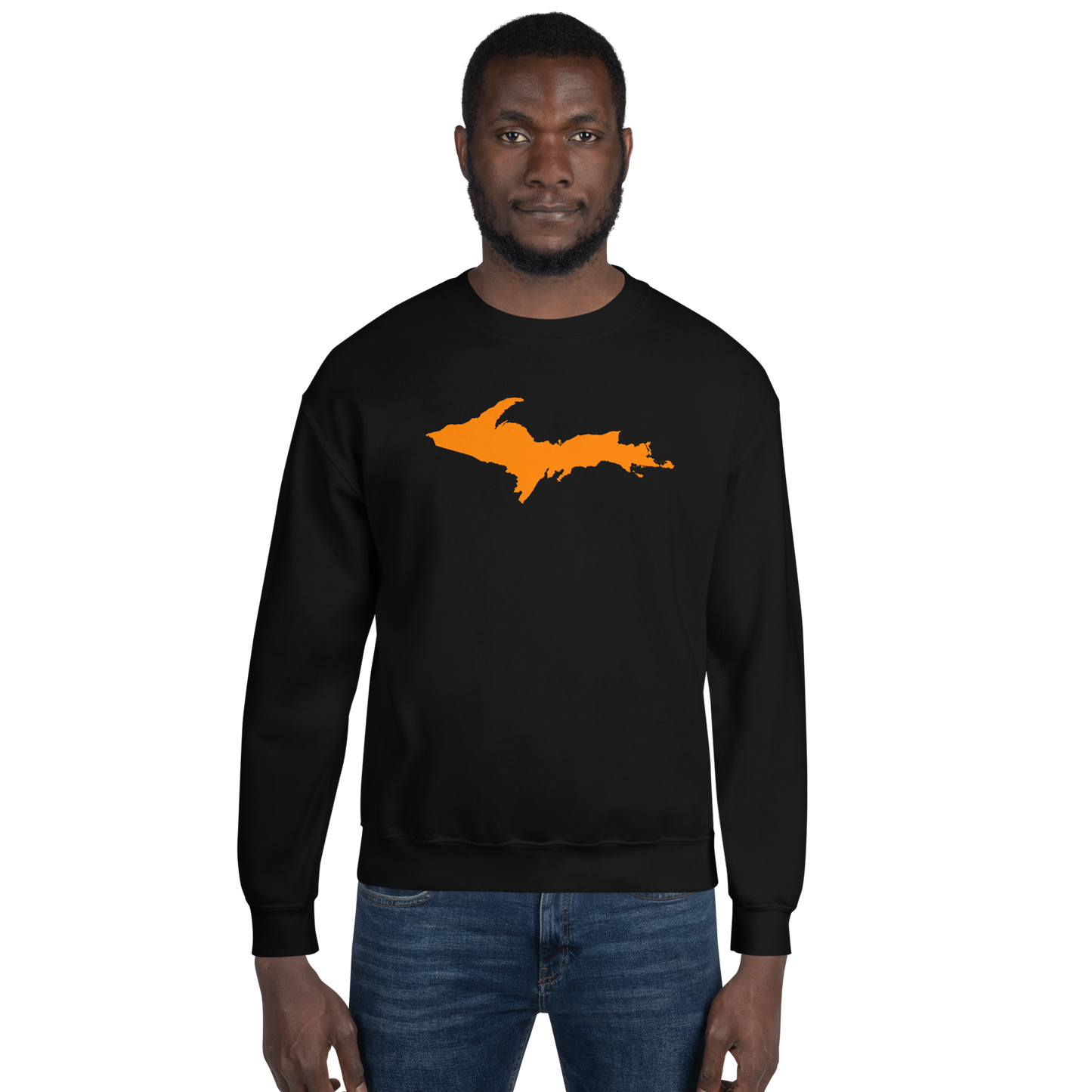 Michigan Upper Peninsula Sweatshirt (w/ Orange UP Outline) | Unisex Standard