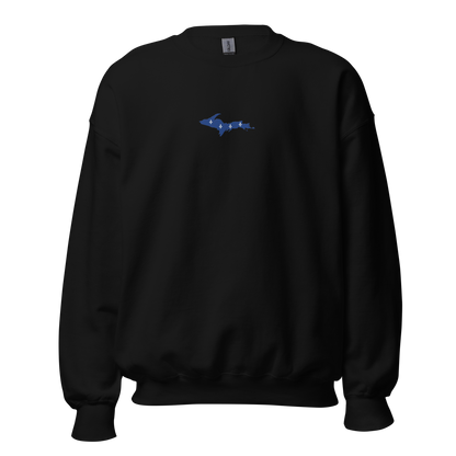 Michigan Upper Peninsula Sweatshirt (w/ Embroidered UP Quebec Flag Outline) | Unisex Standard