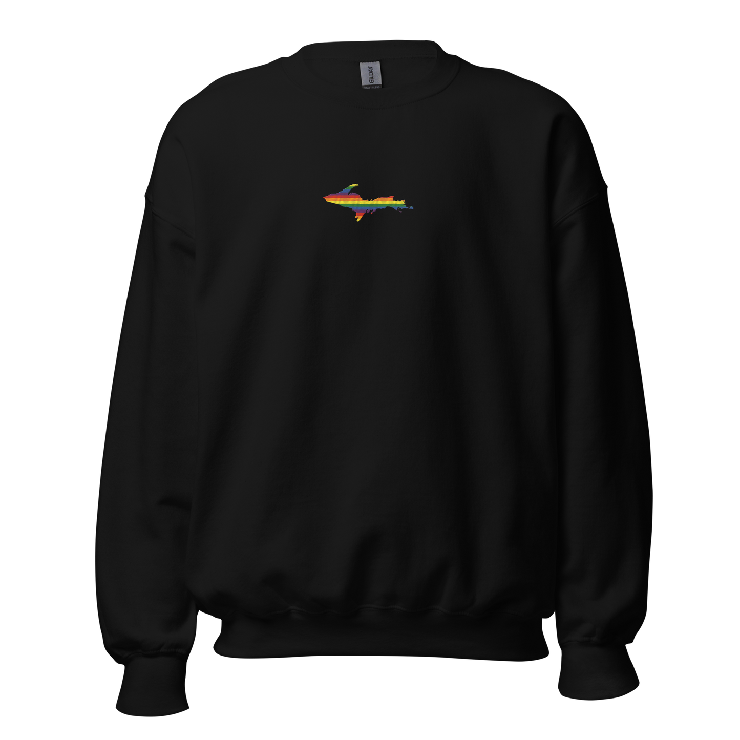 Michigan Upper Peninsula Sweatshirt (w/ Embroidered UP Pride Flag Outline) | Unisex Standard