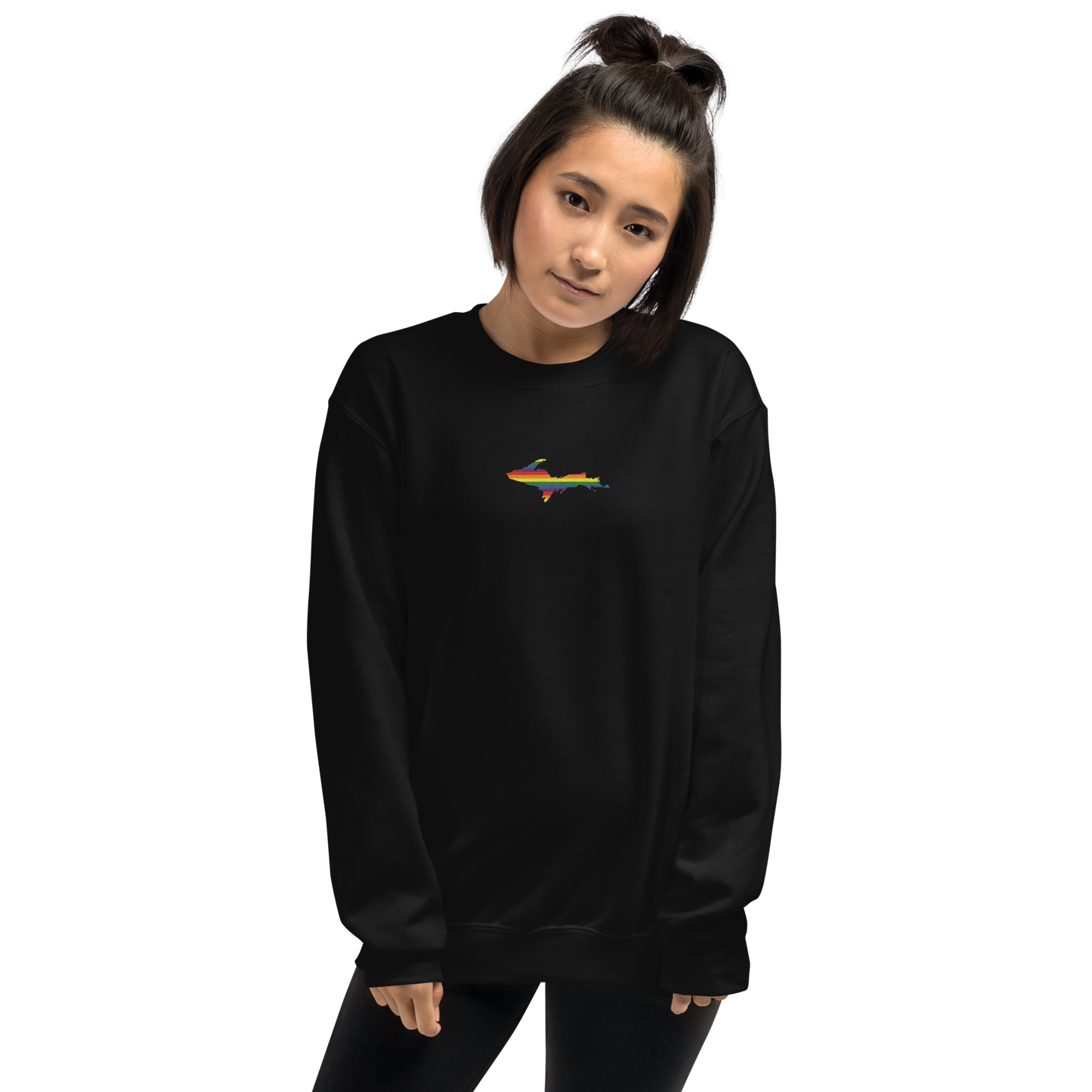 Michigan Upper Peninsula Sweatshirt (w/ Embroidered UP Pride Flag Outline) | Unisex Standard