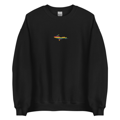 Michigan Upper Peninsula Sweatshirt (w/ Embroidered UP Pride Flag Outline) | Unisex Standard