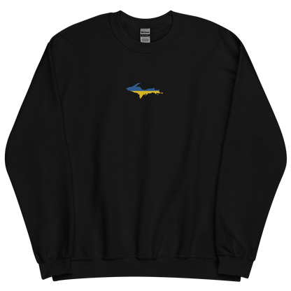 Michigan Upper Peninsula Sweatshirt (w/ Embroidered UP Ukraine Outline) | Unisex Standard