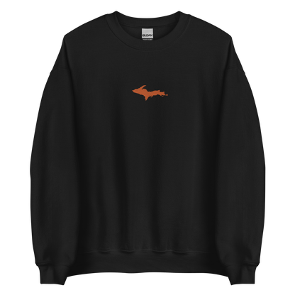 Michigan Upper Peninsula Sweatshirt (w/ Embroidered Orange UP Outline) | Unisex Standard