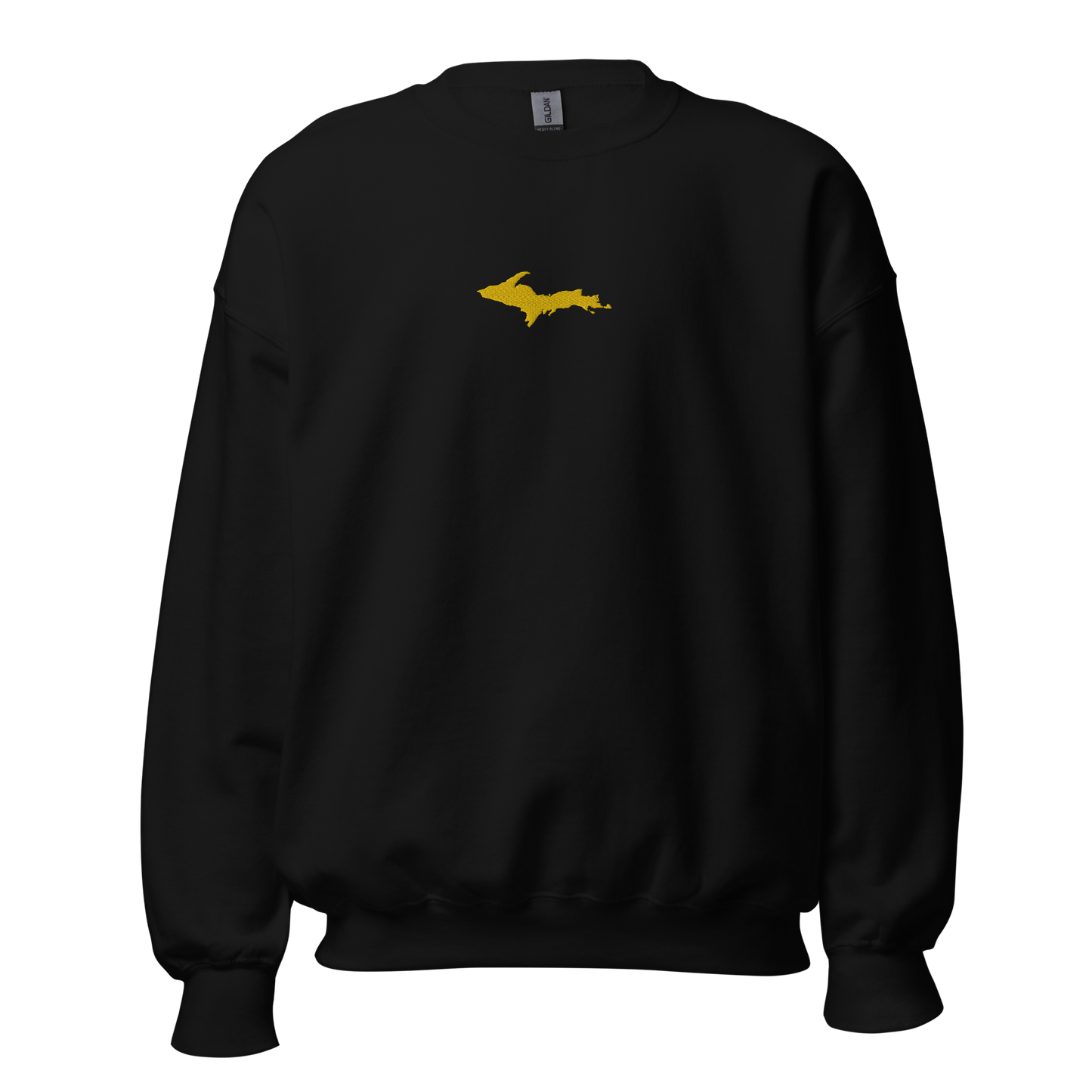 Michigan Upper Peninsula Sweatshirt (w/ Embroidered Gold UP Outline) | Unisex Standard