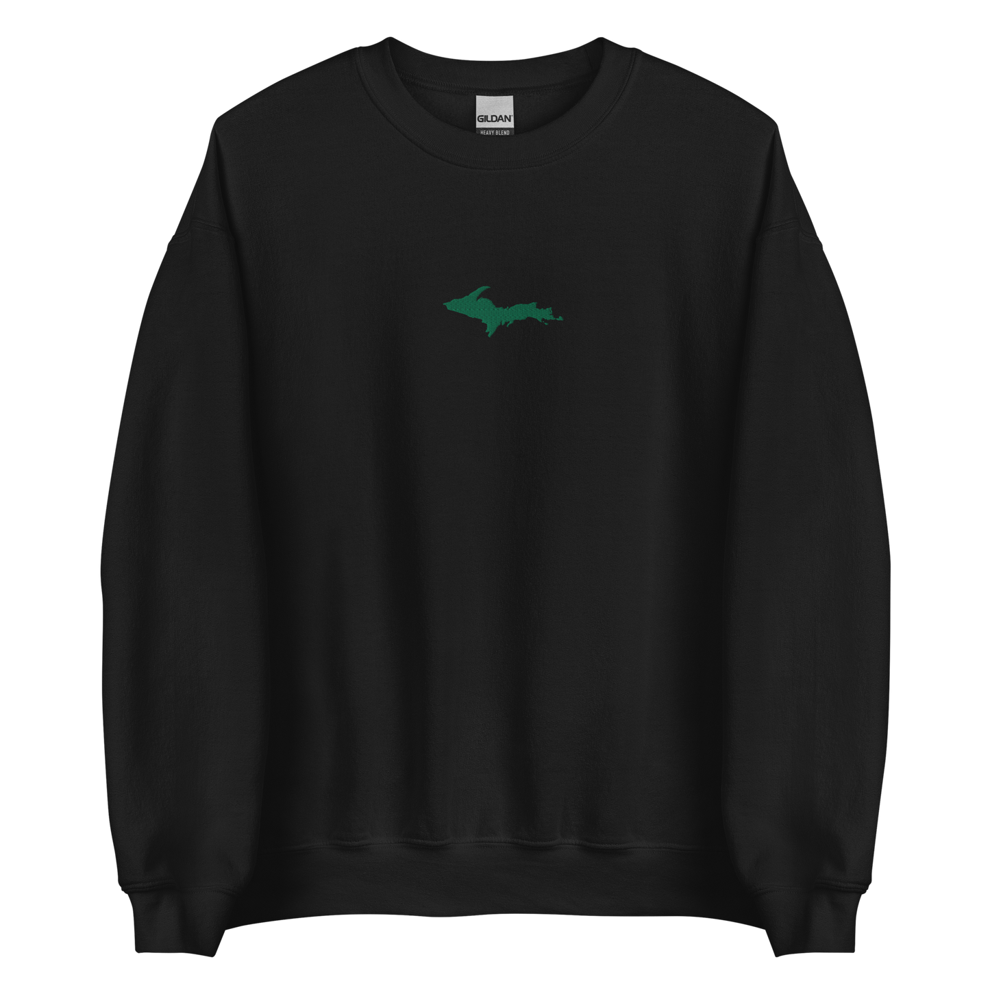 Michigan Upper Peninsula Sweatshirt (w/ Embroidered Green UP Outline) | Unisex Standard