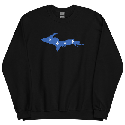 Michigan Upper Peninsula Sweatshirt (w/ UP Quebec Flag Outline) | Unisex Standard