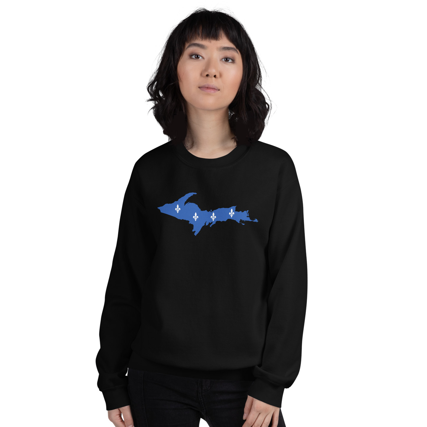 Michigan Upper Peninsula Sweatshirt (w/ UP Quebec Flag Outline) | Unisex Standard