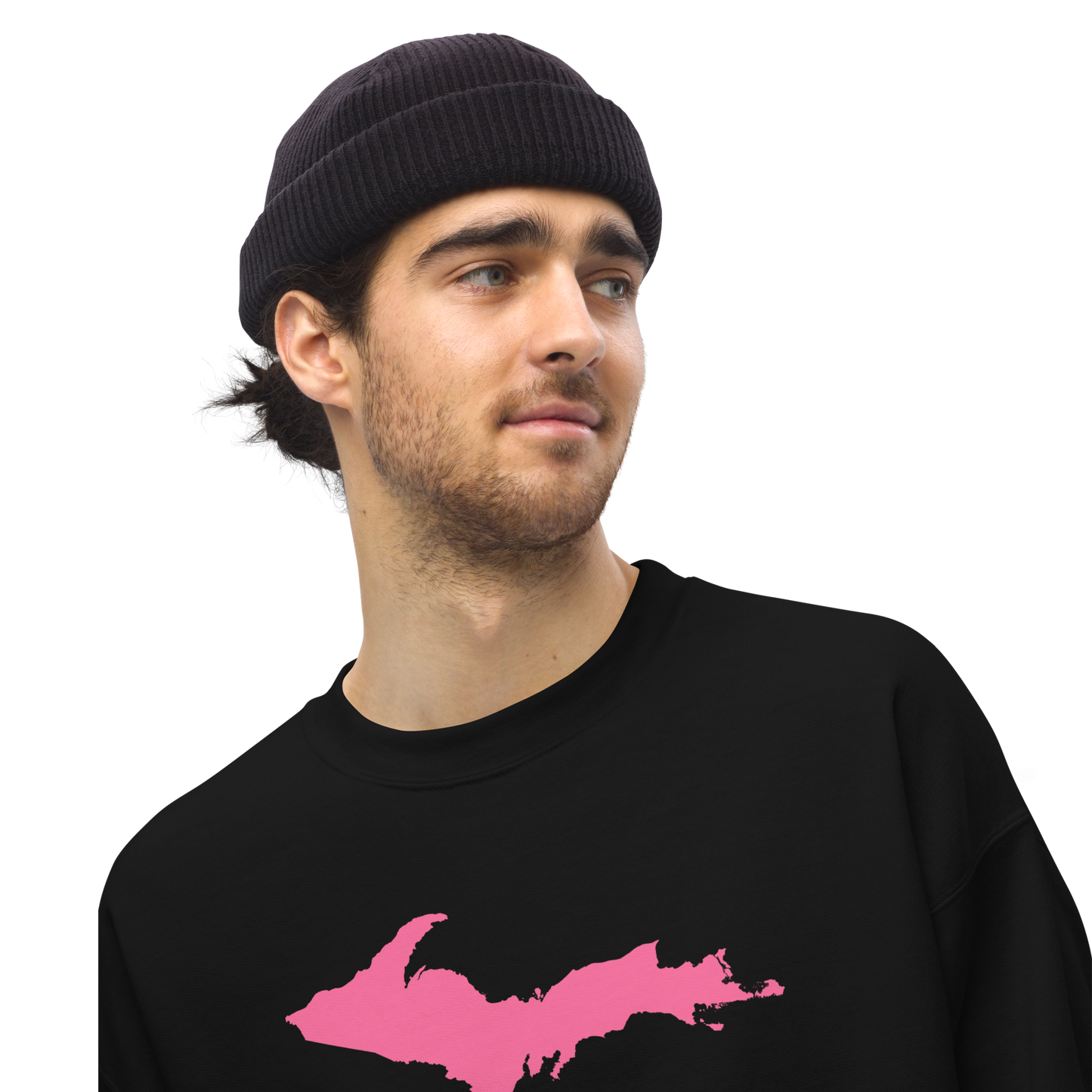 Michigan Upper Peninsula Sweatshirt (w/ Pink UP Outline) | Unisex Standard