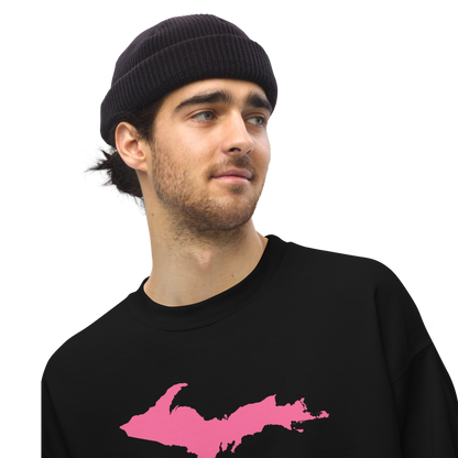 Michigan Upper Peninsula Sweatshirt (w/ Pink UP Outline) | Unisex Standard