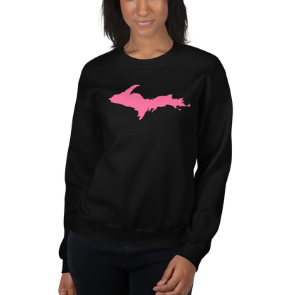 Michigan Upper Peninsula Sweatshirt (w/ Pink UP Outline) | Unisex Standard