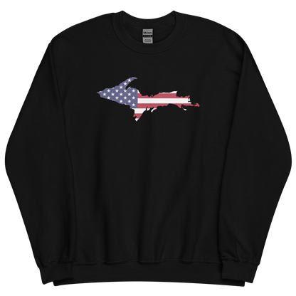 Michigan Upper Peninsula Sweatshirt (w/ UP USA Flag Outline) | Unisex Standard