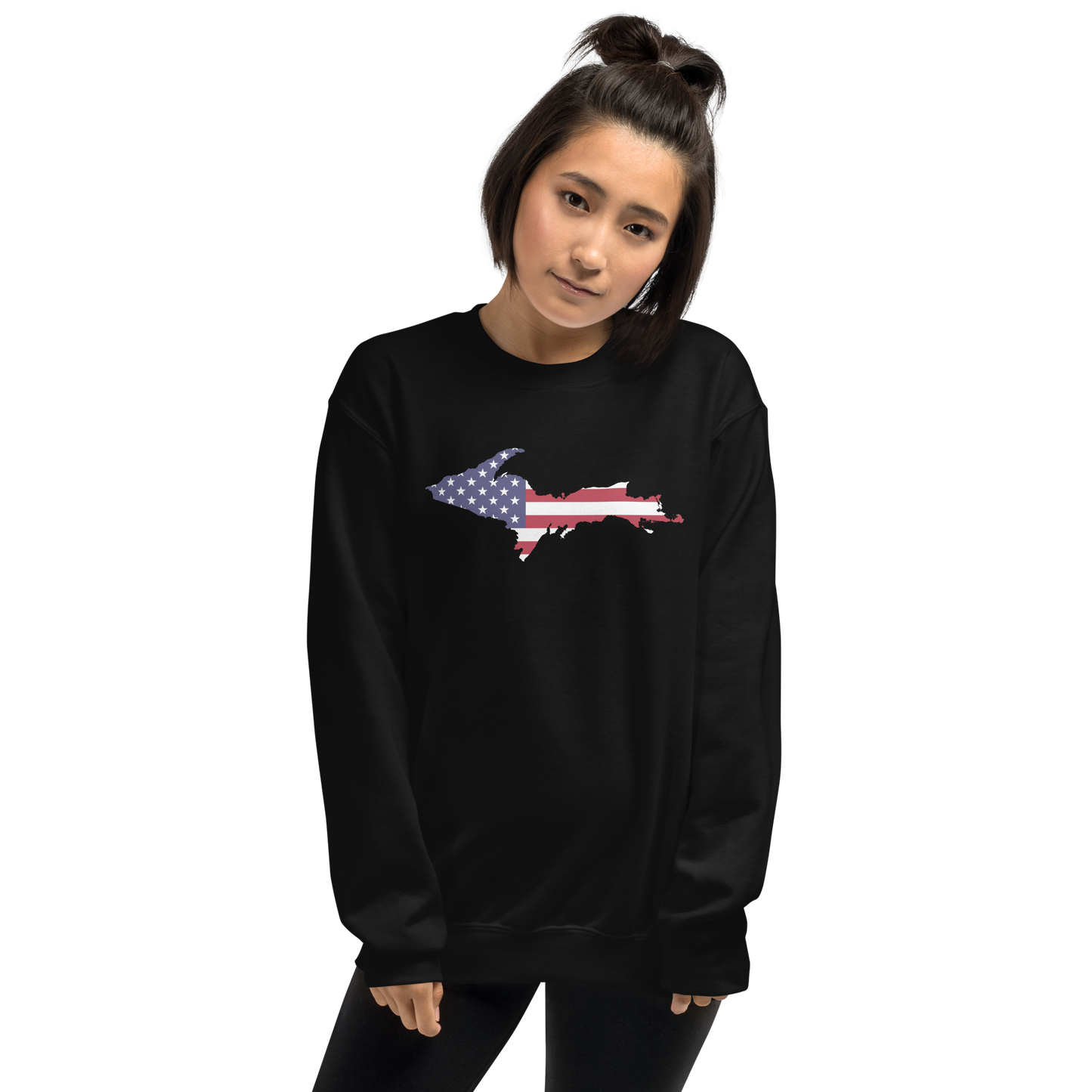 Michigan Upper Peninsula Sweatshirt (w/ UP USA Flag Outline) | Unisex Standard