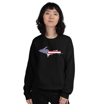 Michigan Upper Peninsula Sweatshirt (w/ UP USA Flag Outline) | Unisex Standard